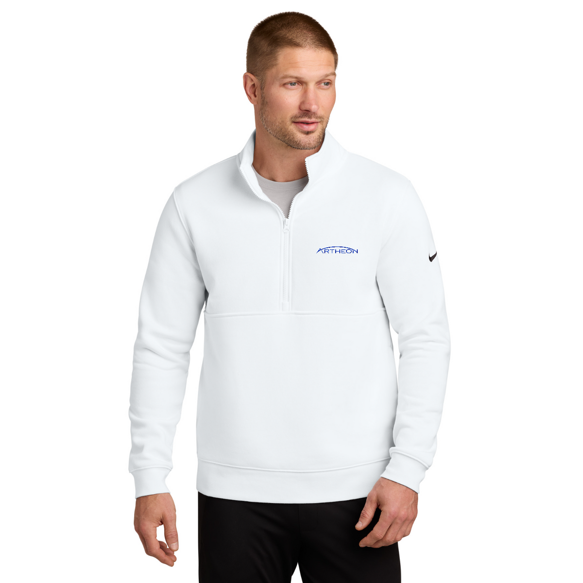 Nike Club Fleece Sleeve Swoosh 1/2-Zip — model