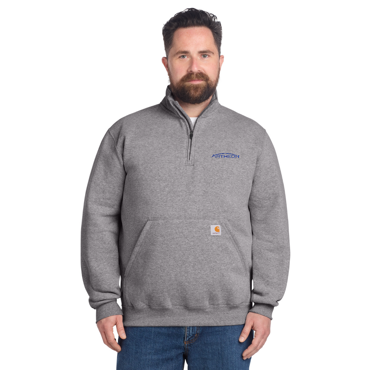 Carhartt Midweight 1/4-Zip Mock Neck Sweatshirt — model