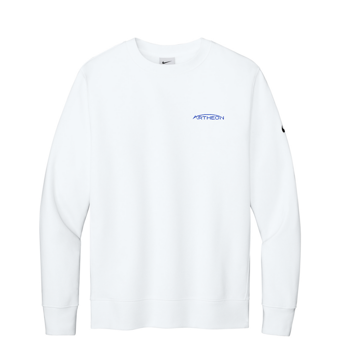 Nike Club Fleece Sleeve Swoosh Crew — White