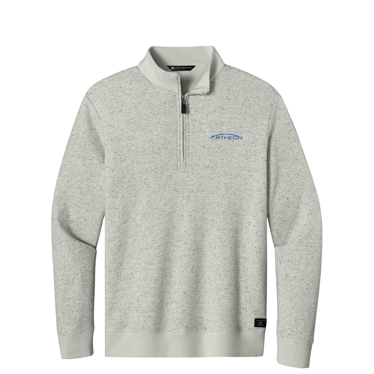 TravisMathew Waffle 1/4-Zip — Light Grey Heather