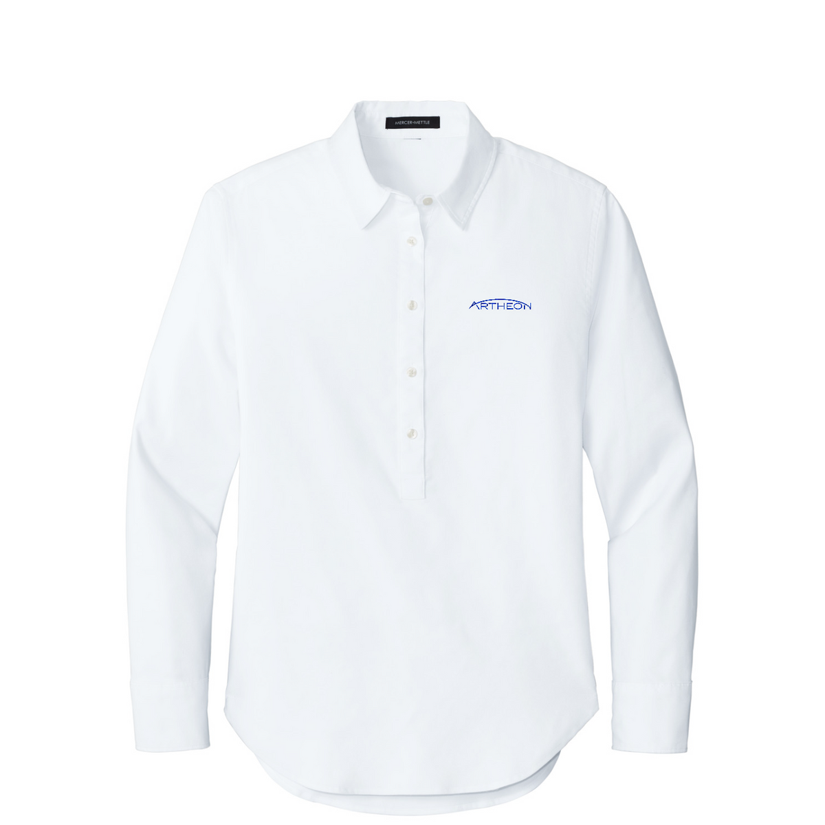 Mercer+Mettle Women's Long Sleeve Modern Oxford Shirt — White