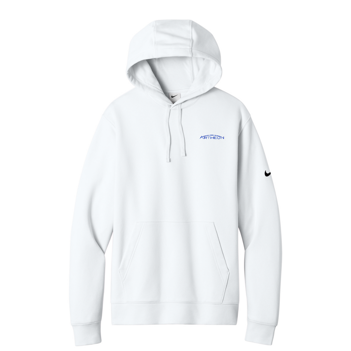 Nike Club Fleece Sleeve Swoosh Pullover Hoodie — White