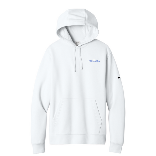 Nike Club Fleece Sleeve Swoosh Pullover Hoodie — White