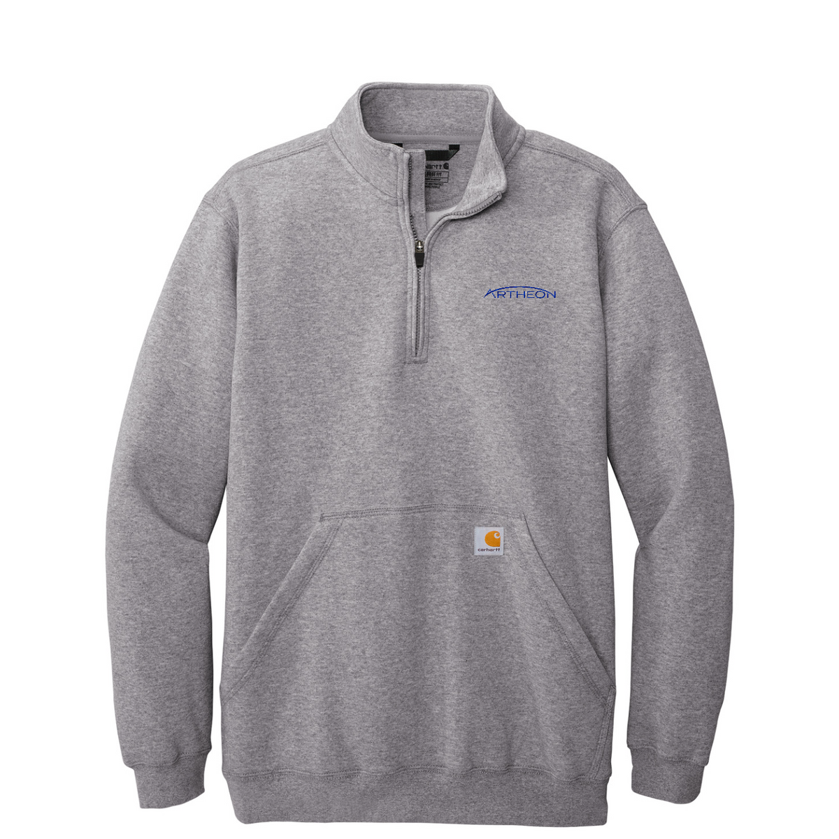 Carhartt Midweight 1/4-Zip Mock Neck Sweatshirt — Heather Grey